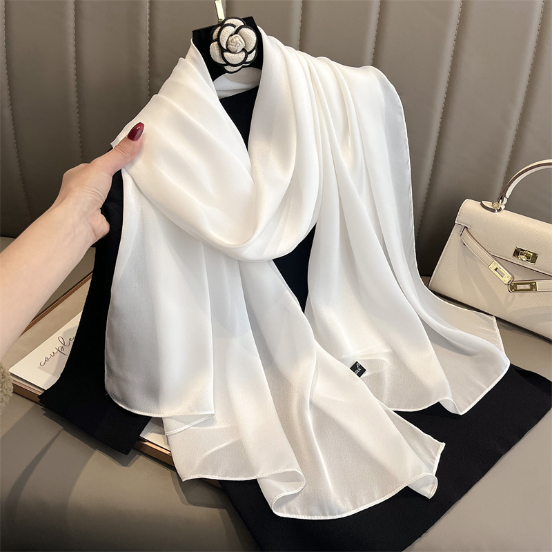 Pashmina Wrap Large - 2024 แบรนด์หรูฤดูใบไม้ผลิขนาดใหญ่ยาว Pashmina ผ้าพันคอผู้หญิงผ้าไหม Shawl Wrap