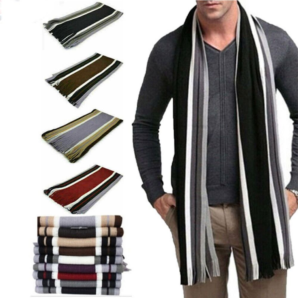 แคชเมียร์ผู้ชายผ้าพันคอลายแฟชั - Muffler Men Wool บทวิจารณ์และราคา