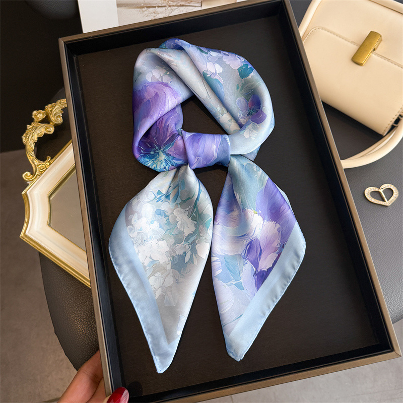 ผ้าพันคอไหมพิมพ์ลายดอกไม้ใหม่ป - Face Scarf Mask บทวิจารณ์และราคา