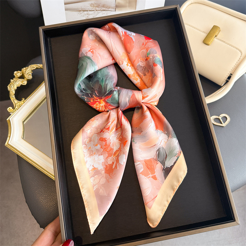 ผ้าพันคอไหมพิมพ์ลายดอกไม้ใหม่ป - Face Scarf Mask บทวิจารณ์และราคา