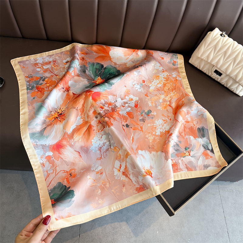 ผ้าพันคอไหมพิมพ์ลายดอกไม้ใหม่ป - Face Scarf Mask บทวิจารณ์และราคา