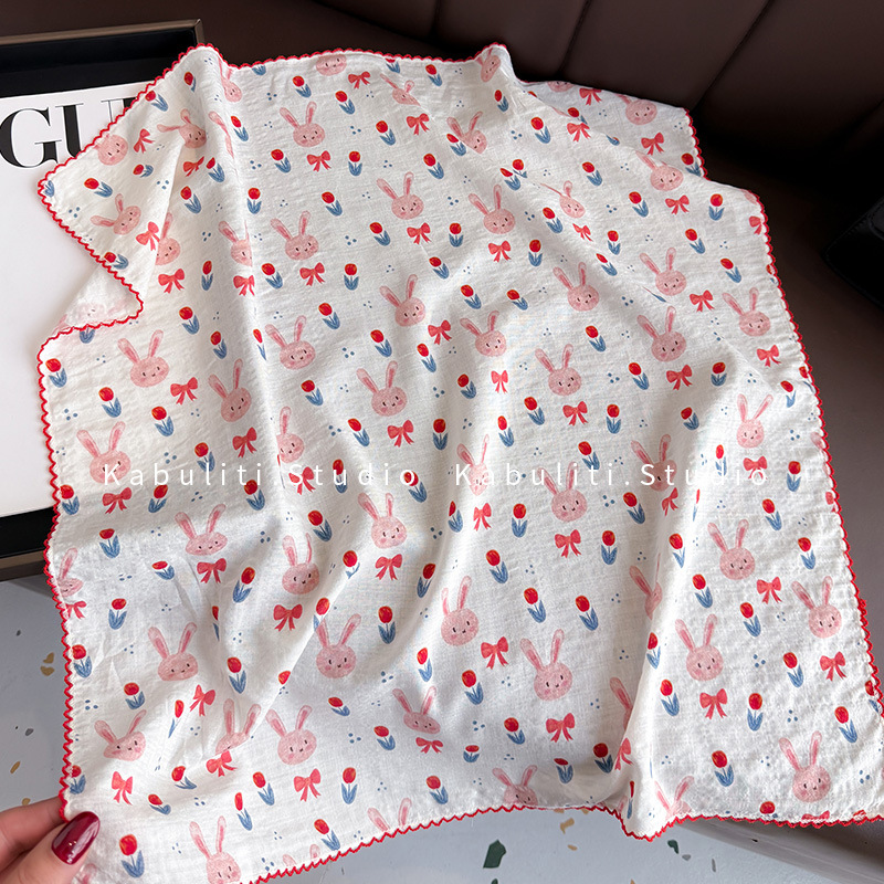 ผ้าพันคอผ้าฝ้ายลินินทรงสี่เหลี - Face Scarf Mask บทวิจารณ์และราคา