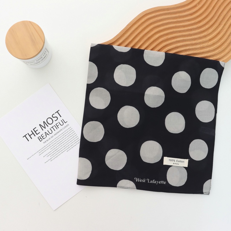 ผ้าพันคอผ้าฝ้ายแท้ลายจุดสีแดงด - Bandana Cotton บทวิจารณ์และราคา