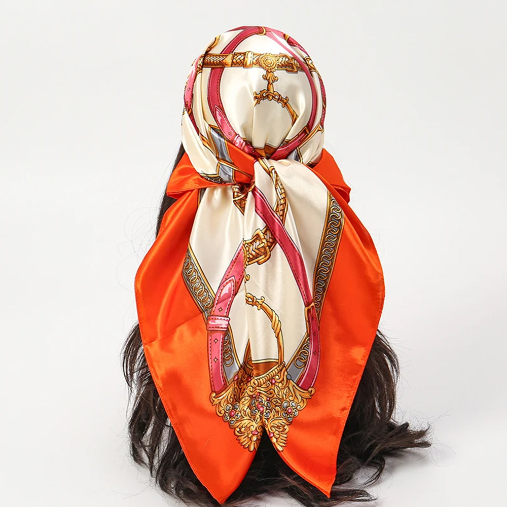 ผ้าพันคอแฟชั่น 90*90 ซม. สำหรั - Head Wrap Turban บทวิจารณ์และราคา