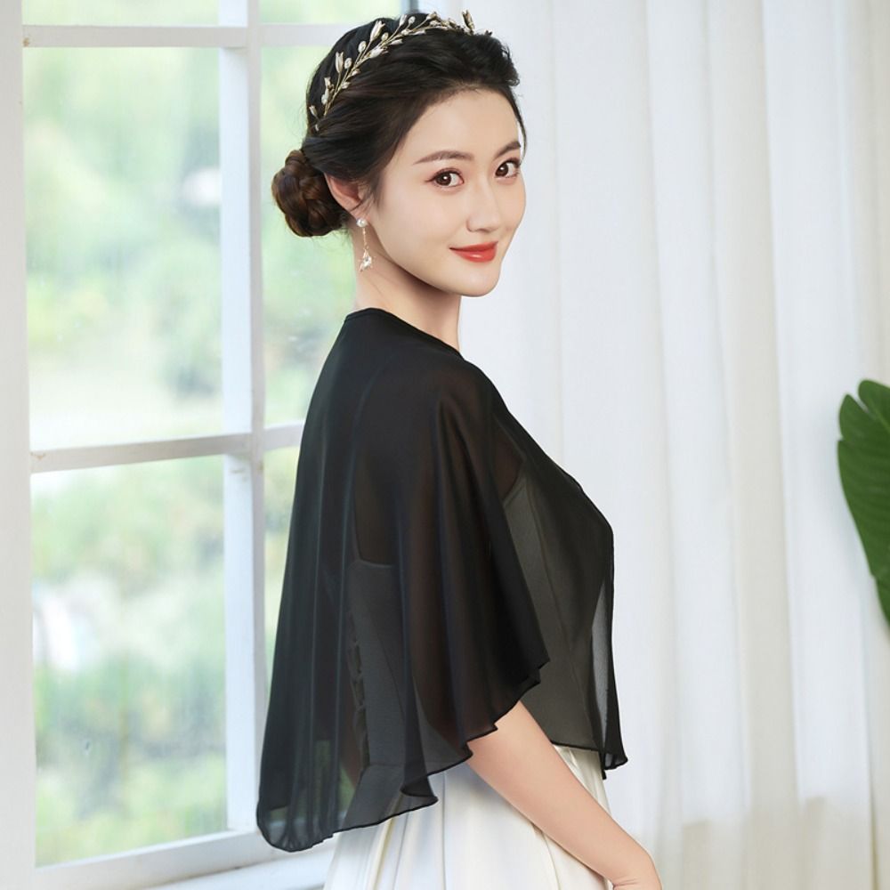 ผ้าคลุมไหล่ชีฟองโปร่งบางสไตล์ว - Stole Wedding Shawl บทวิจารณ์และราคา