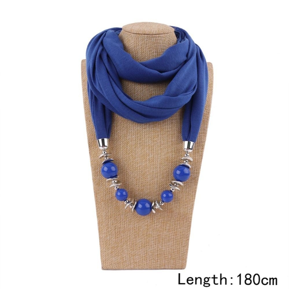 ผ้าพันคอชีฟองแบบใหม่ ประดับลูก - Infinity Scarf Knit บทวิจารณ์และราคา